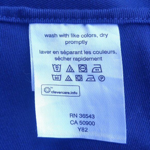 Michael Kors SZ16 Slim Fit Men's Wrinkle Free Cotton Marine Blue Button Up Shirt - Picture 9 of 15